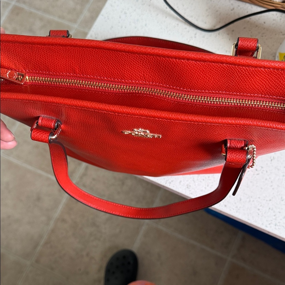 Coach Scarlet Leather Tote - Picture 12 of 14